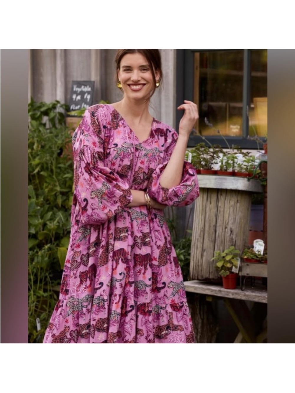 Printfresh NWT Feline Fatale - Day Tripper Organic cotton dress | Lovely Lilac